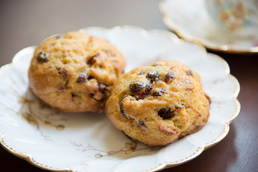 cranberry orange cream scones